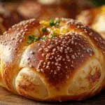 Stuffed Breakfast Pretzel Rolls