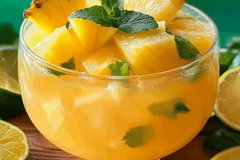 SUMMER TROPICAL PINEAPPLE LEMONADE PUNCH