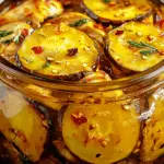sweet yellow squash pickles are both refreshing and delightfully tangy