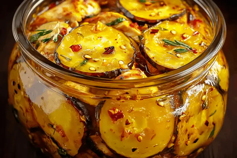 sweet yellow squash pickles are both refreshing and delightfully tangy