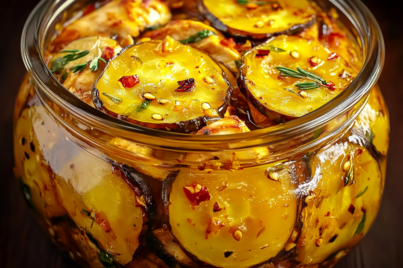 sweet yellow squash pickles are both refreshing and delightfully tangy