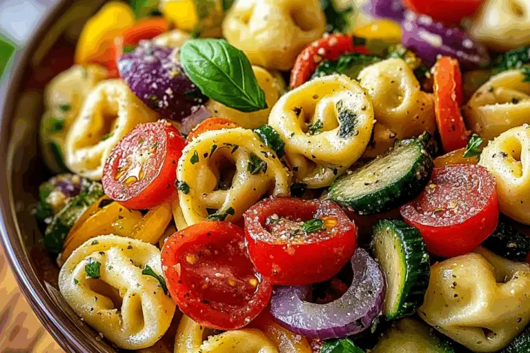 Zesty Italian Tortellini & Veggie Pasta Salad