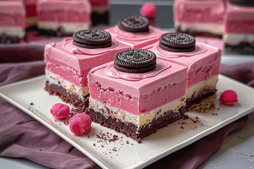 Pink Oreo Dream Bars