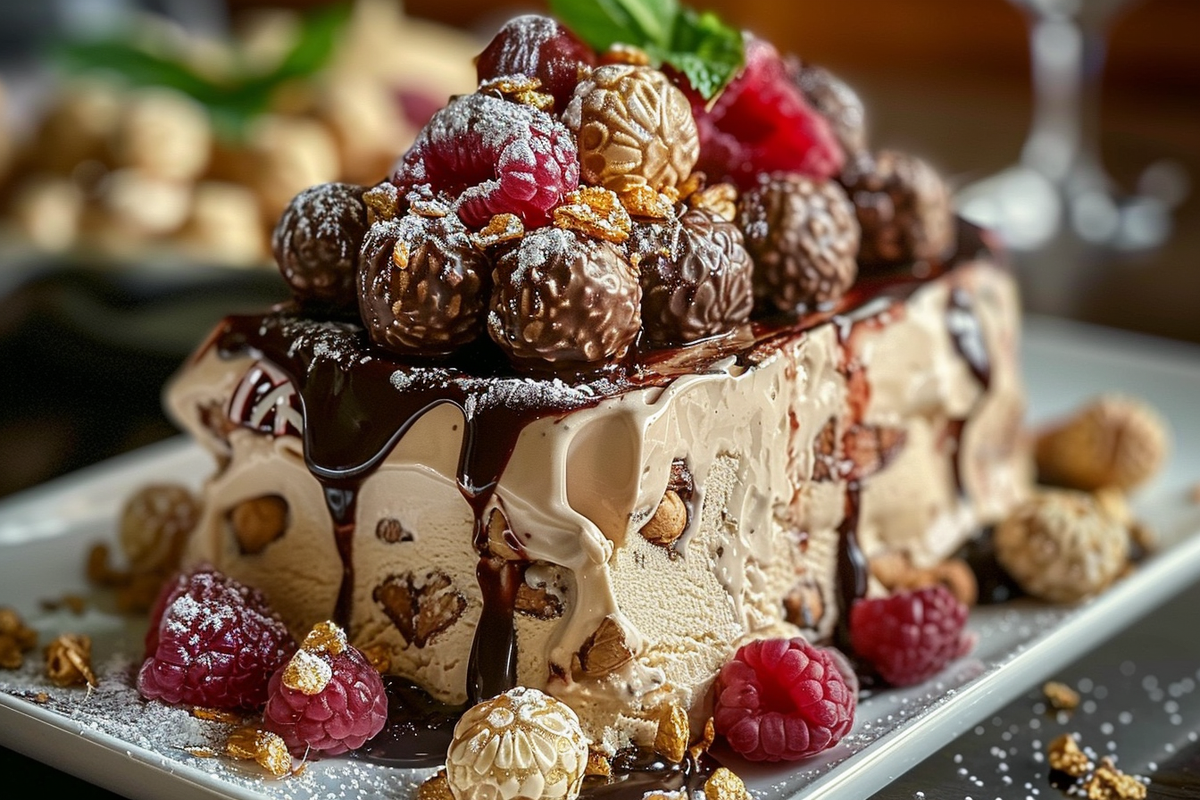 Ferrero Rocher Ice Cream Terrine