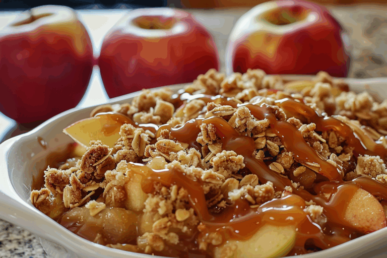 Caramel Apple Crisp