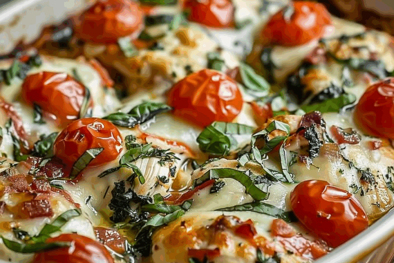 Bruschetta Chicken Bake