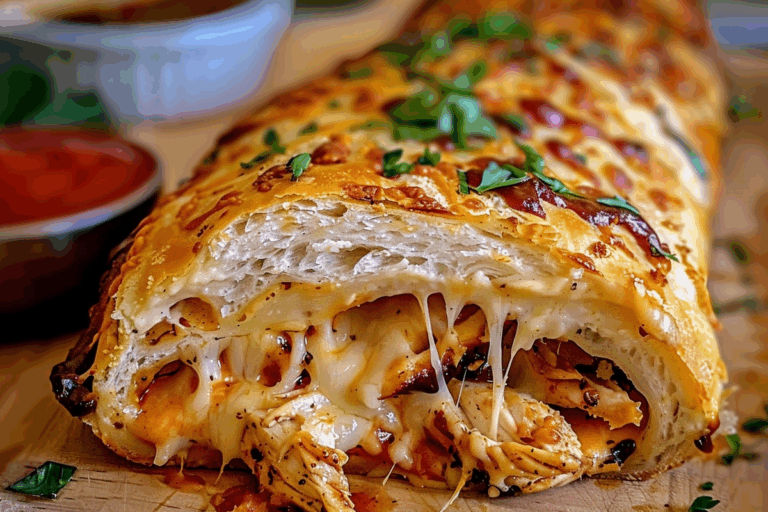 BBQ Chicken Cheese Stromboli