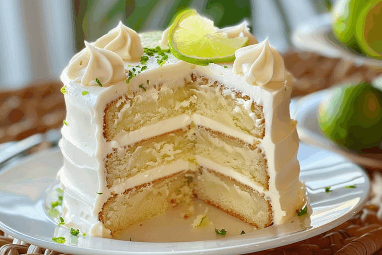 Key Lime Cake with Key Lime Cream Cheese Frosting