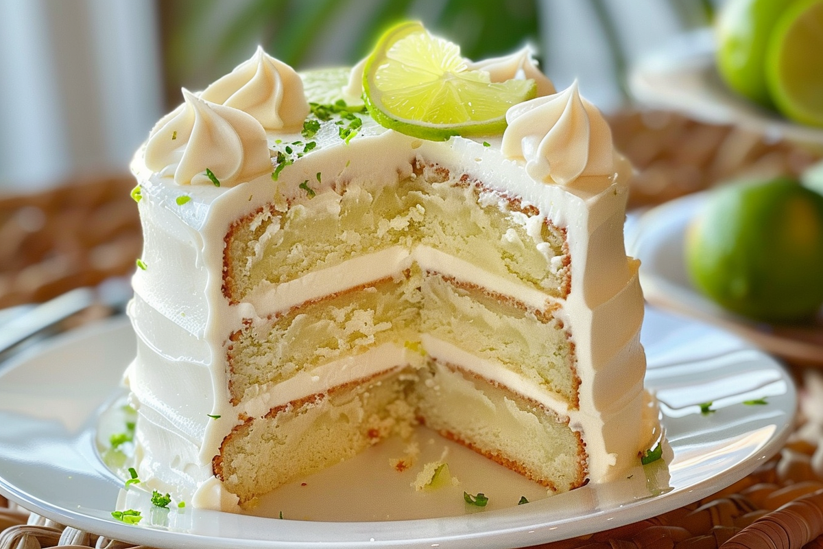 Key Lime Cake with Key Lime Cream Cheese Frosting
