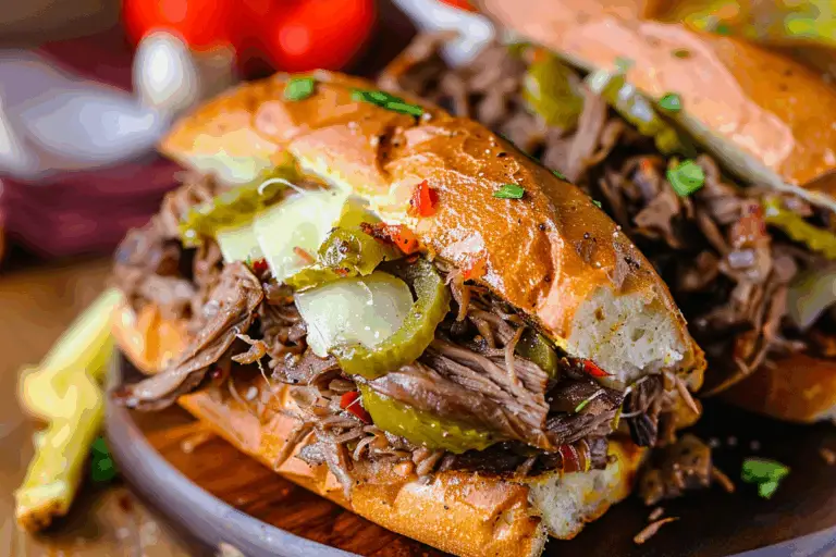 Slow Cooker Italian Beef Sandwiches