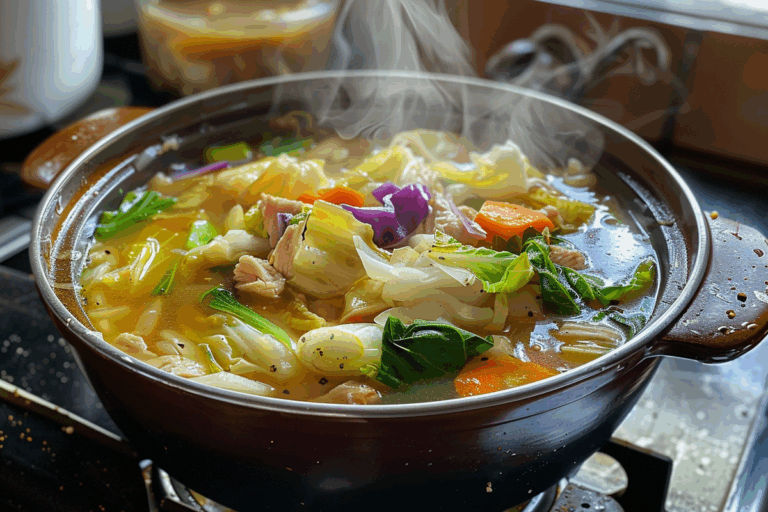 Asian Chicken & Cabbage Soup