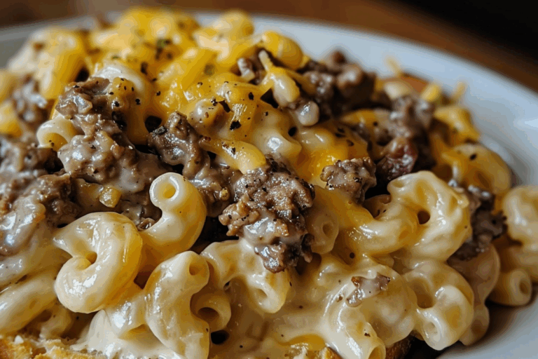 Tender Ranch Beef and Cheddar Macaroni Melt