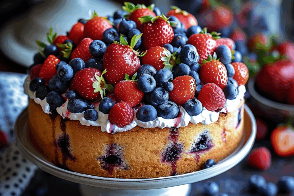 Strawberry Blueberry Cake