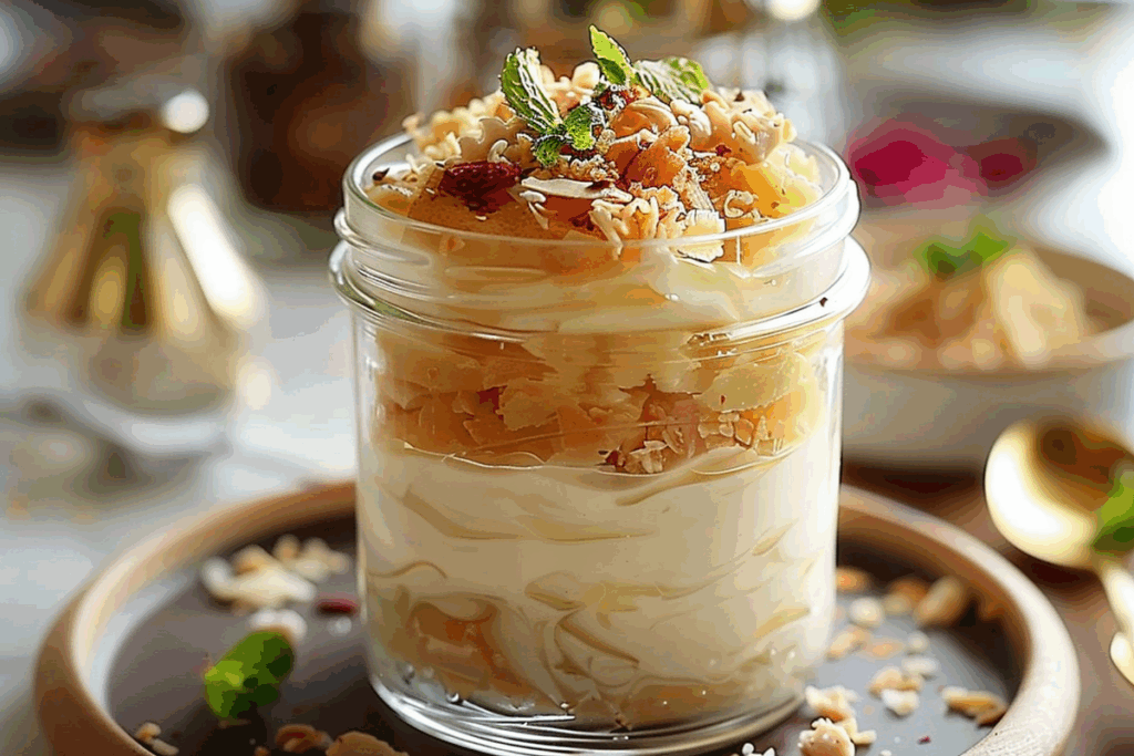 Kunafa Cream Dessert in a Jar