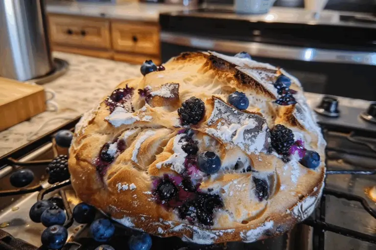 Blueberry Lemon Cream Cheese Sourdough Bread
