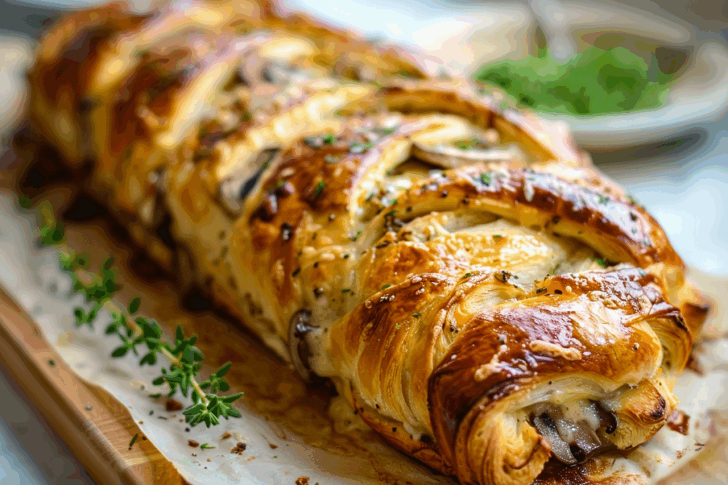 Gruyère & Wild Mushroom Puff Braid