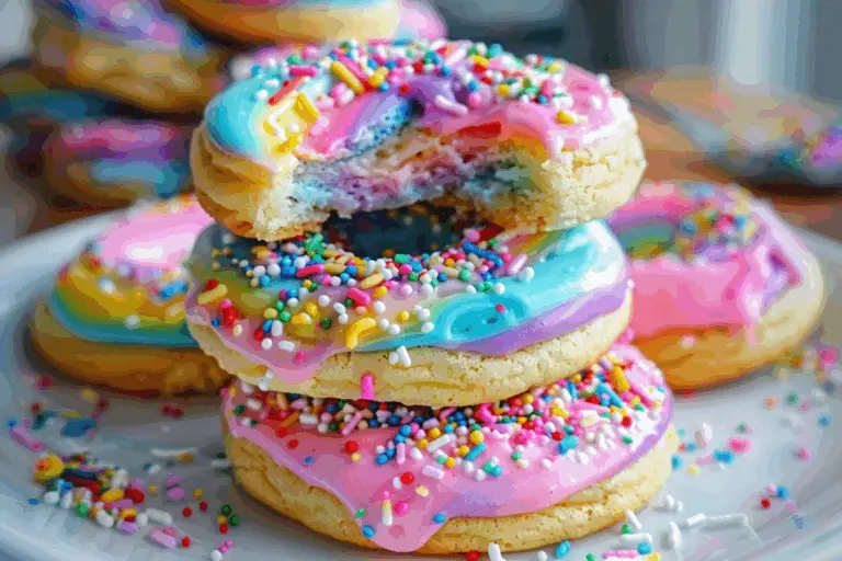 Unicorn Poop Cheesecake Cookies