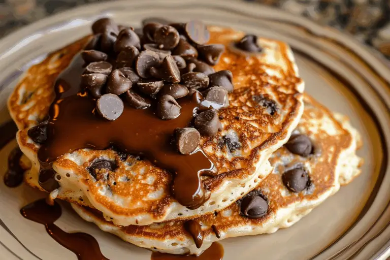 High-Protein Chocolate Chip Cottage Cheese Pancakes
