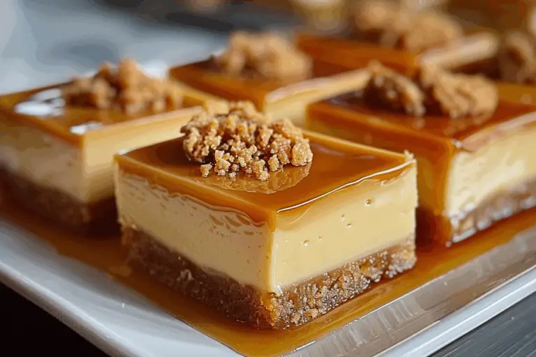 Creamy Caramel Cheesecake Squares