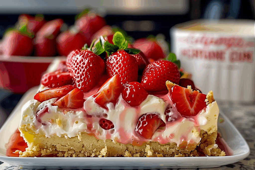 Strawberry Cheesecake Dump Cake