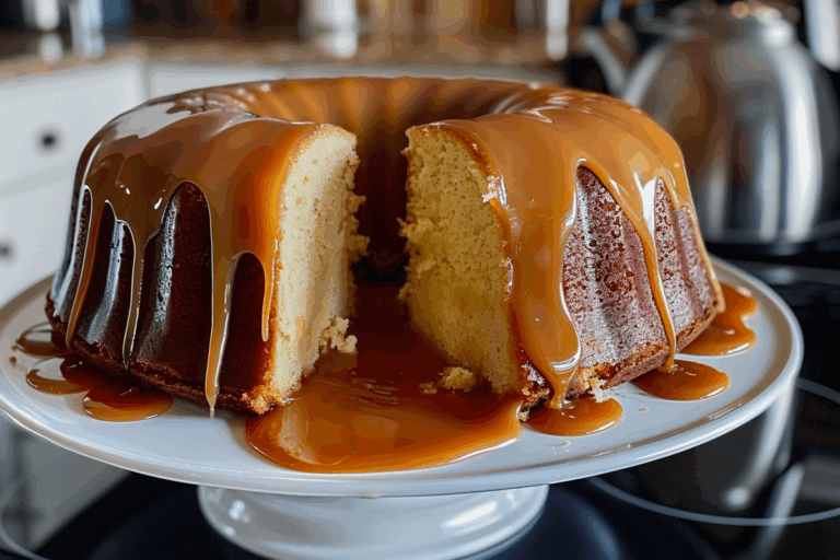 Caramel Pound Cake with Caramel Glaze