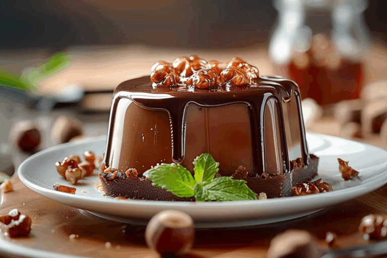 Chocolate and Hazelnut Gelatin Dessert