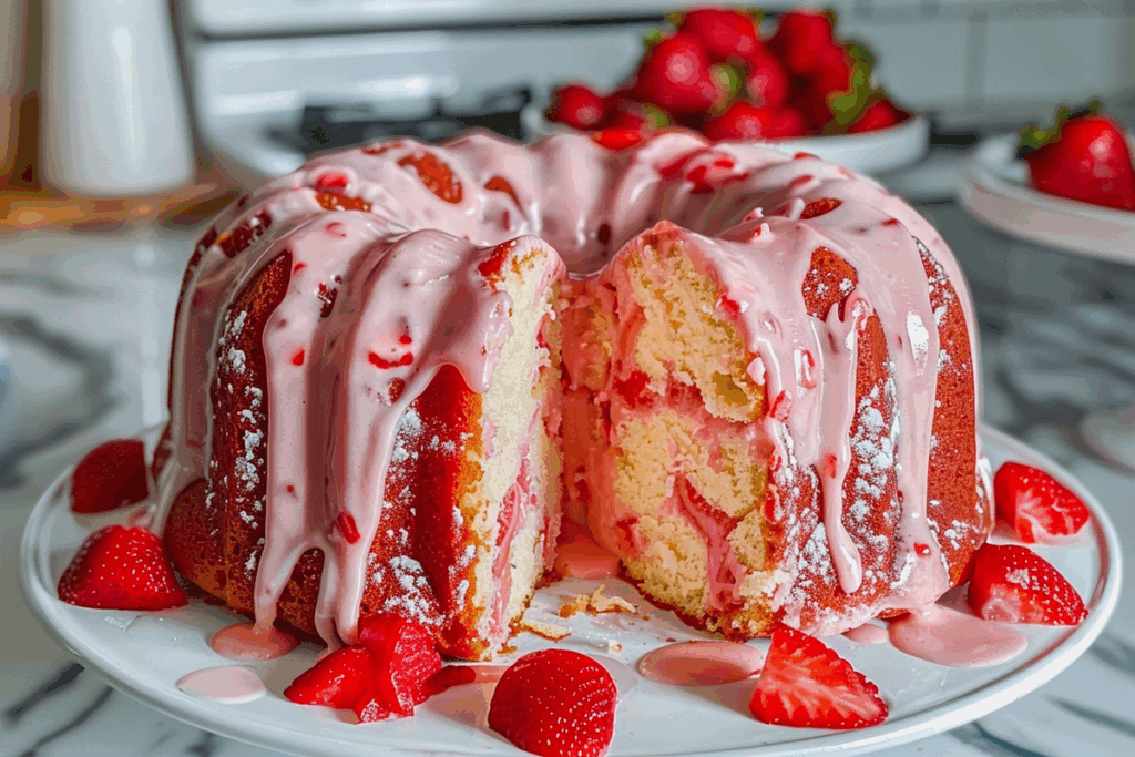 Strawberry Cheesecake Pound Cake