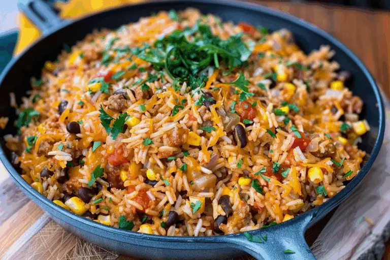 Cheesy Fiesta Taco Rice