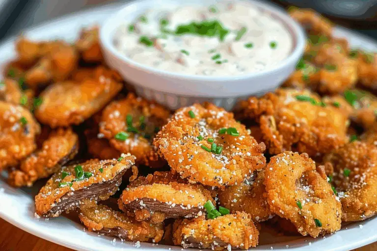 Fried Mushrooms with Cool Ranch Dip