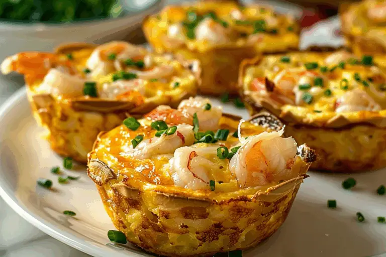 Cheddar Crab and Shrimp Mini Quiches