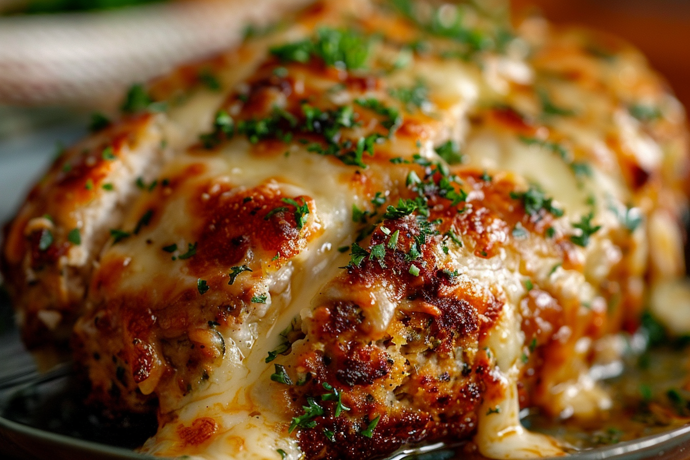 Melt-in-Your-Mouth Garlic Parmesan Chicken Meatloaf