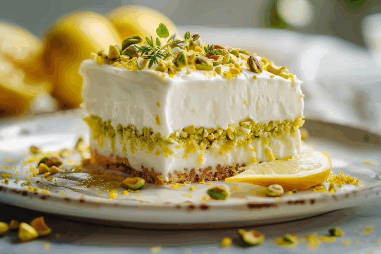 No-Bake Lemon Pistachio Icebox Dream