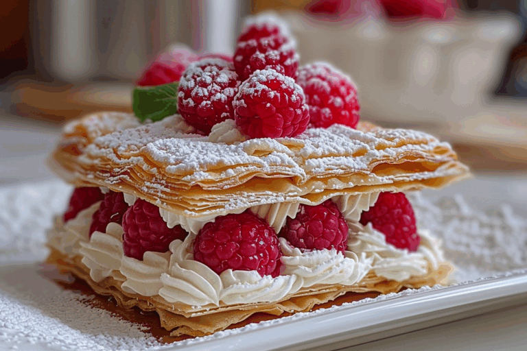 Raspberry Cream Napoleons