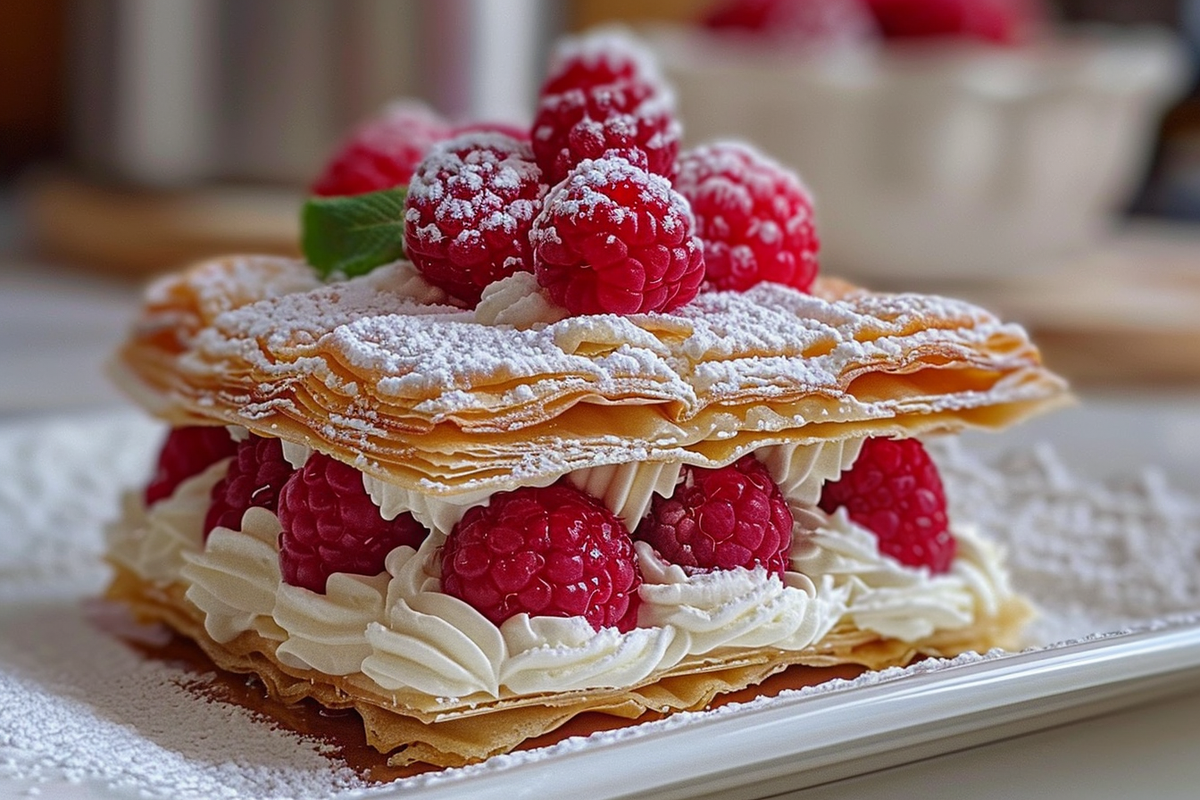 Raspberry Cream Napoleons