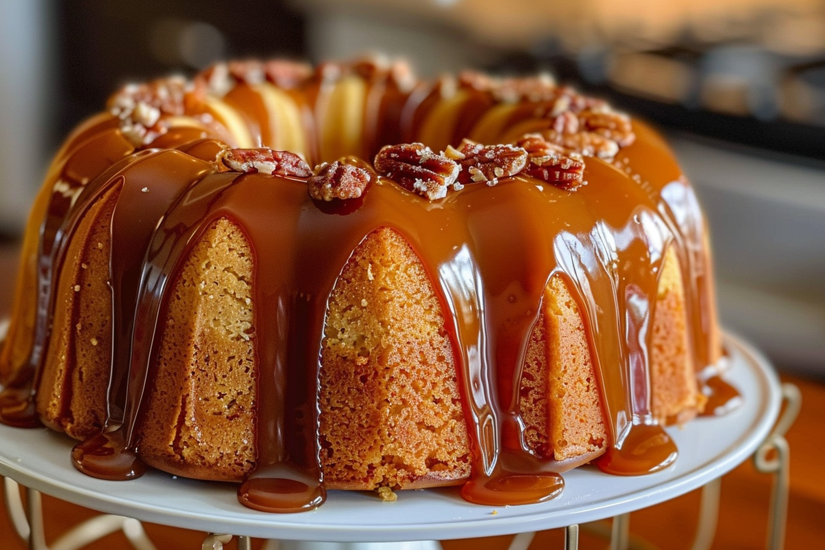 Caramel Pound Cake with Caramel Icing