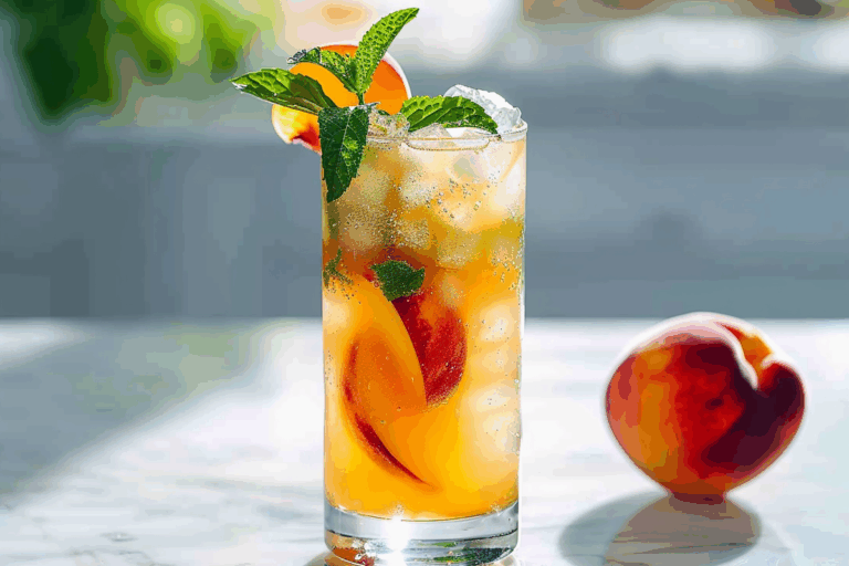Swicy Peach Ranch Water Mocktail