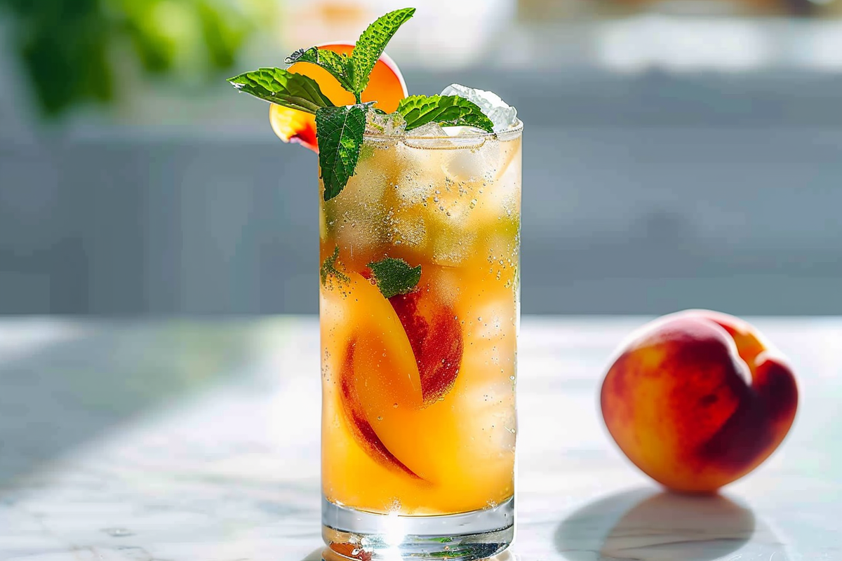 Swicy Peach Ranch Water Mocktail