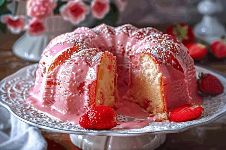 Strawberry Buttermilk Pound Cake