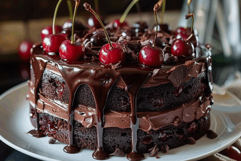Irresistible Cherry Chocolate Cake