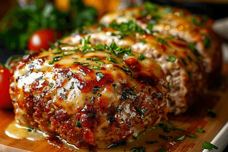 Garlic Parmesan Chicken Meatloaf
