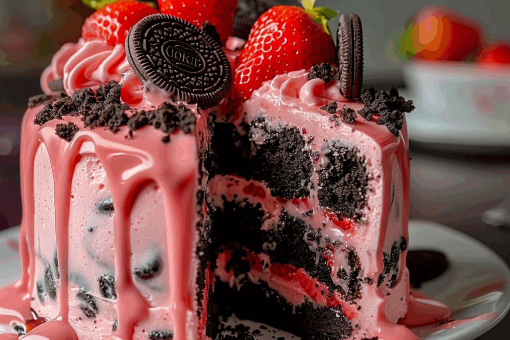 Strawberry Drip Cake