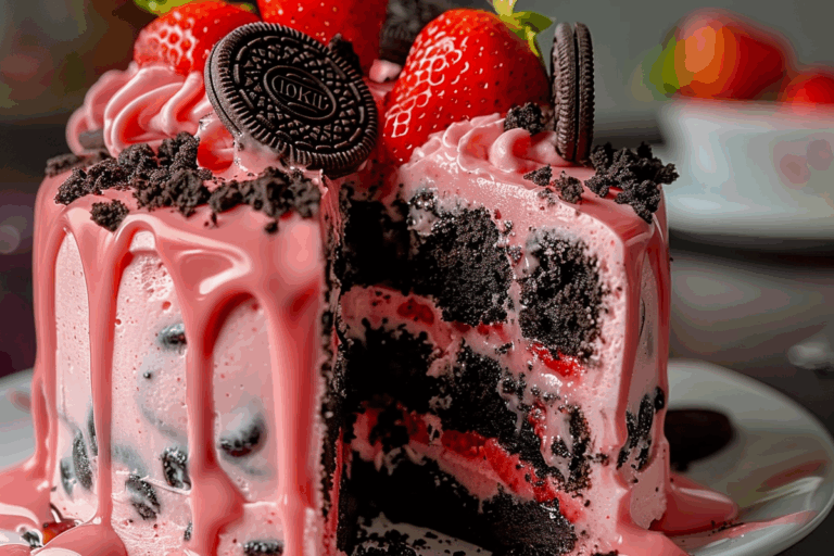 Strawberry Drip Cake