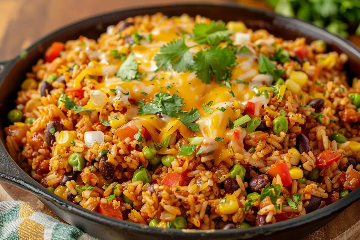 Cheesy Fiesta Taco Rice
