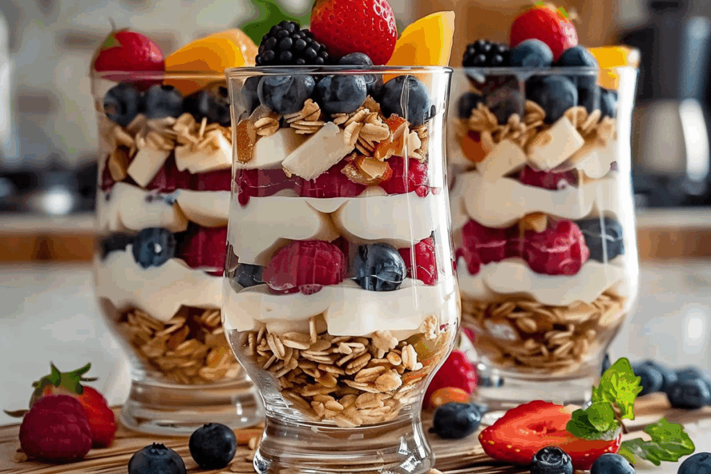 Layered Yogurt Parfait Cups