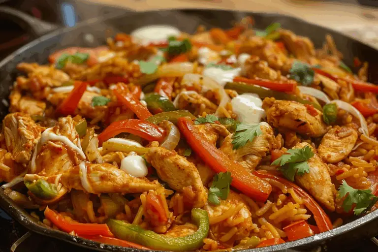 Queso Chicken Fajita Skillet