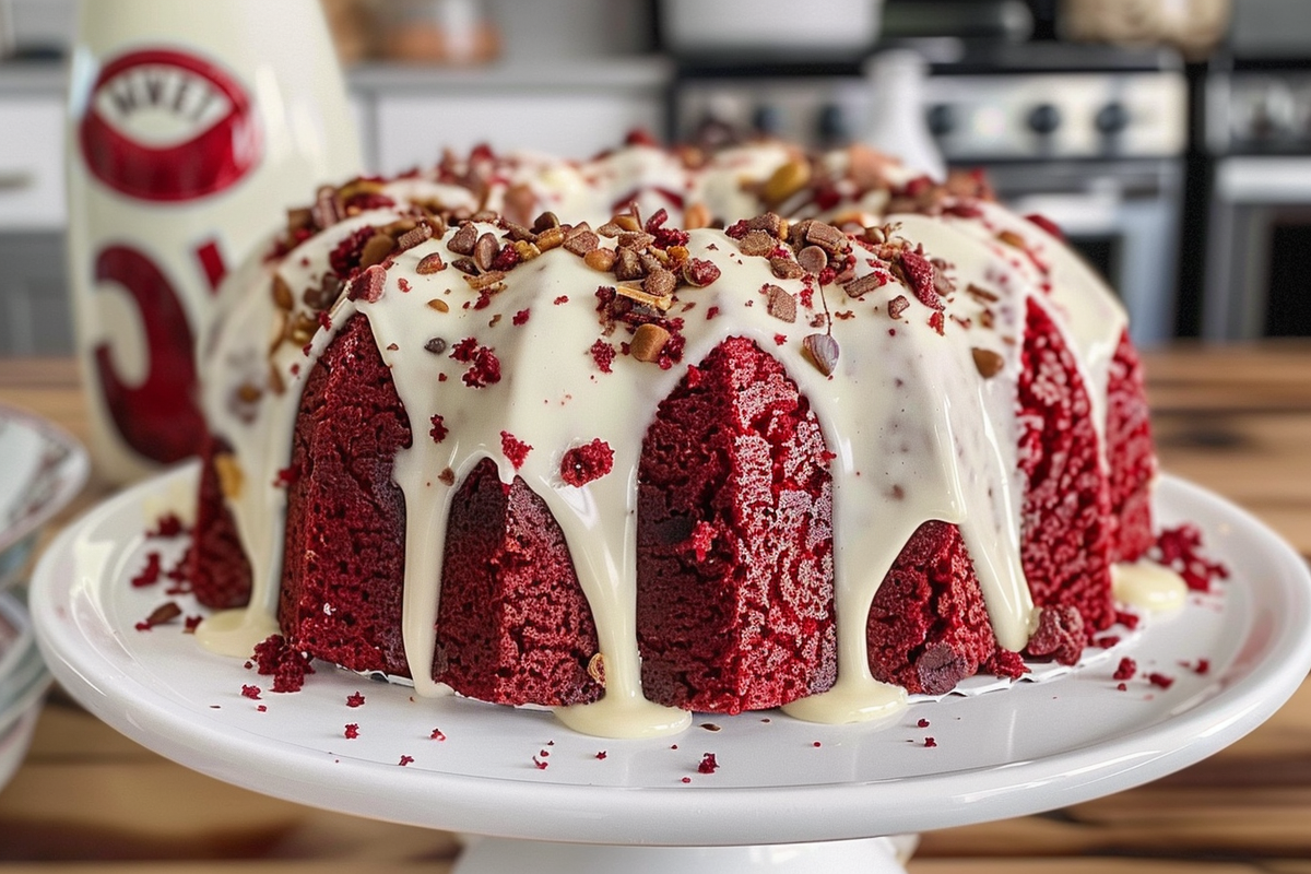 Red Velvet Pound Cake with Cream Cheese Icing