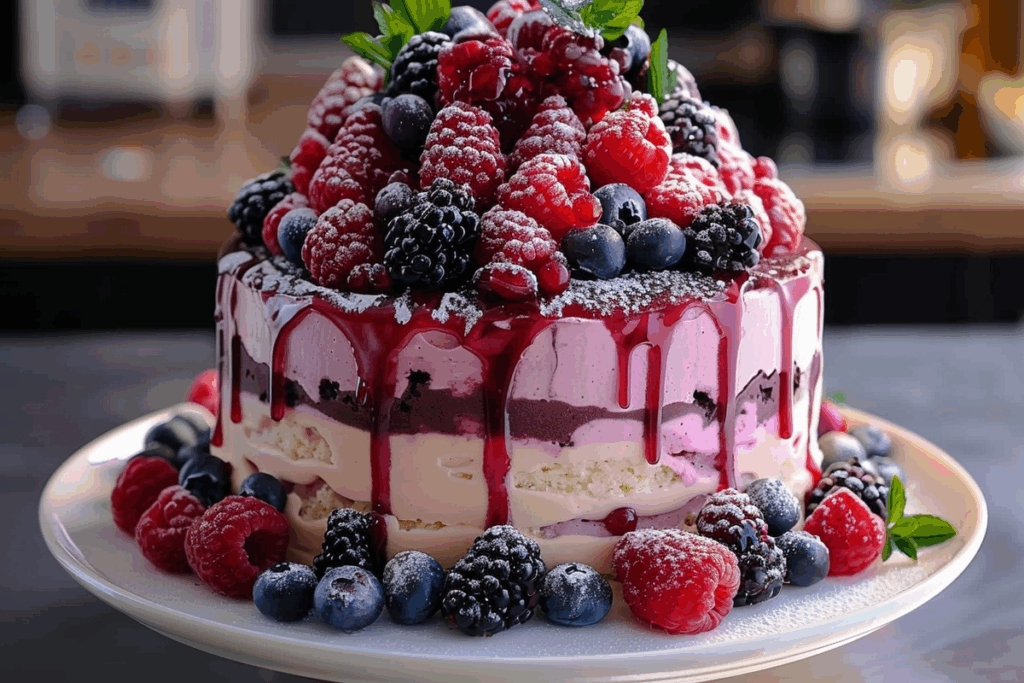 Berry Mousse Genoise Layer Cake
