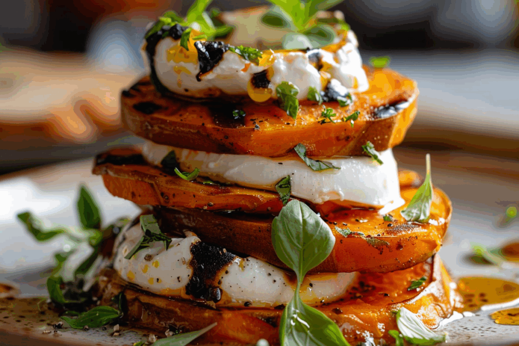 Sweet Potato & Burrata Stacks