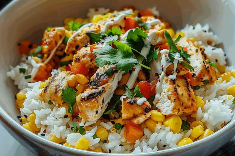 Street Corn Chicken Rice Bowl