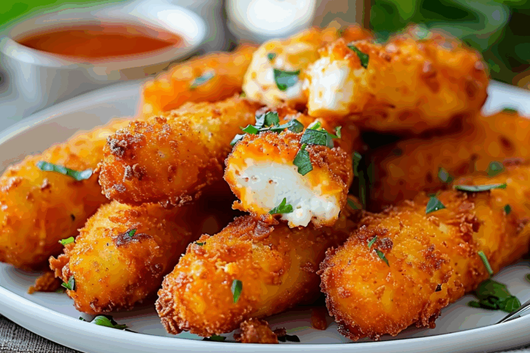 Buffalo Chicken Mozzarella Sticks